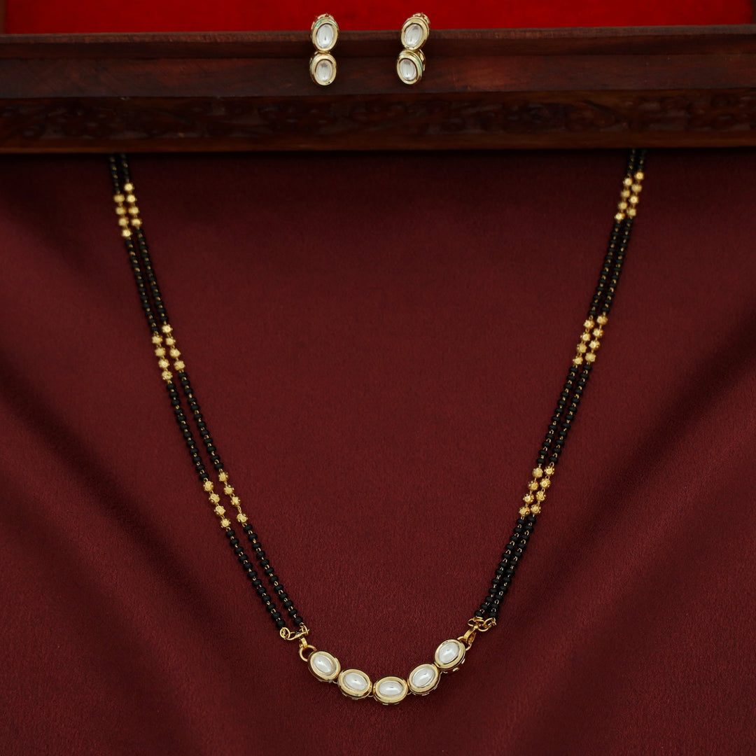 5 Stone Mangalsutra With Earring