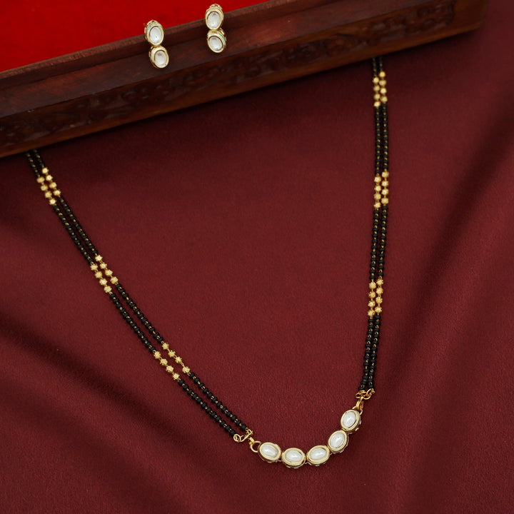 5 Stone Mangalsutra With Earring