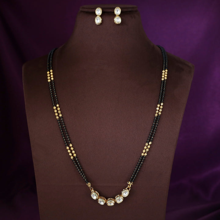 5 Stone Mangalsutra With Earring