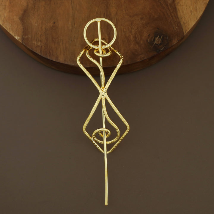 Janvika Hammered Bow Hair Pin