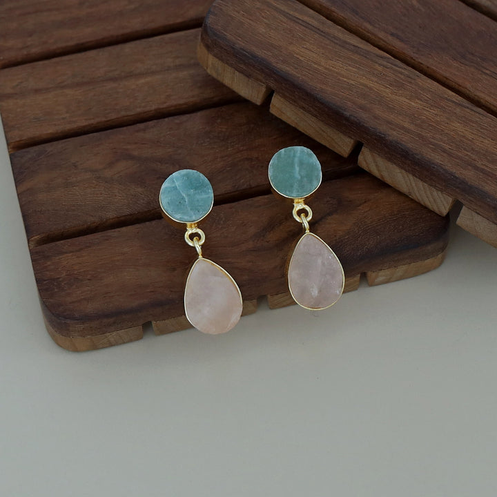 Circle And Drop Earring