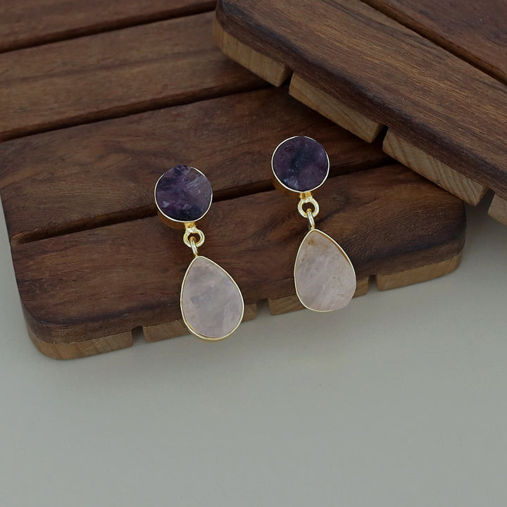 Circle And Drop Earring