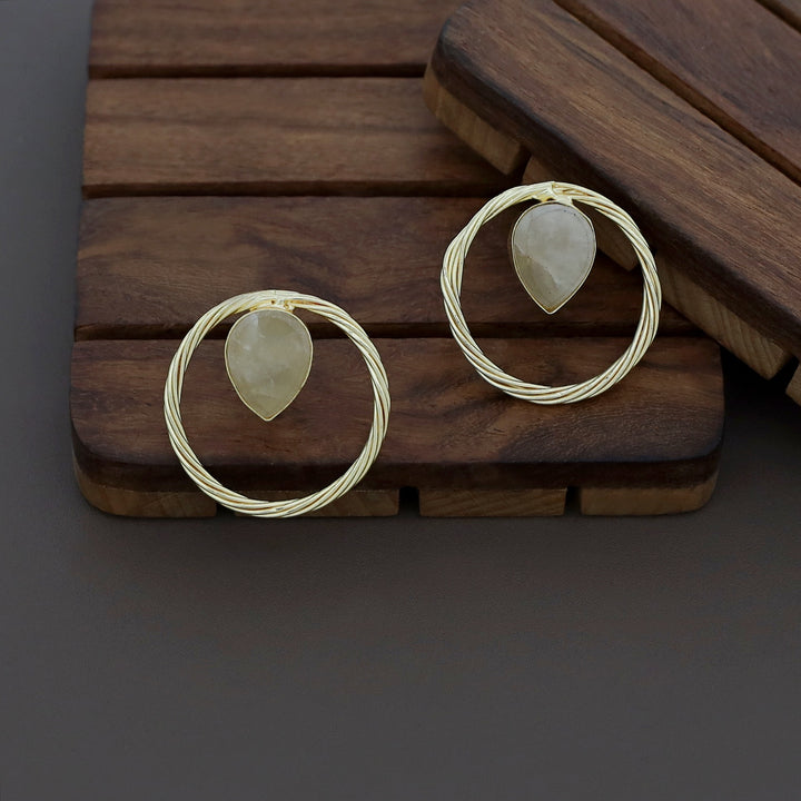 Spiral Pear Earring