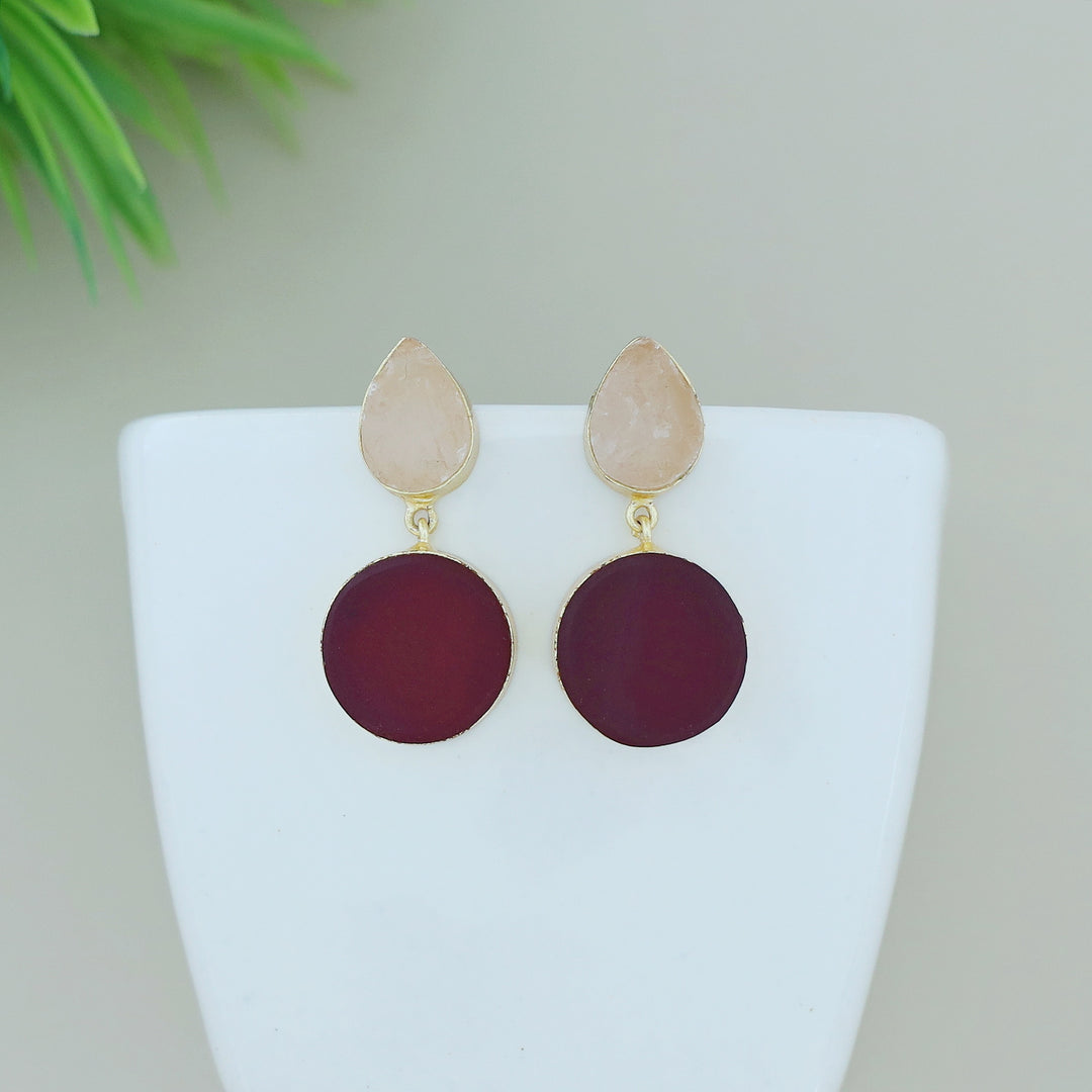 Tilak Raw Stone Earrings – Adore By Priyanka - Main Image