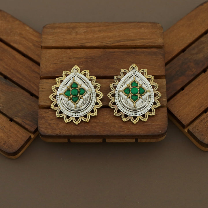 Alouis Dual Tone Drop Jadau Kundan Combo Set