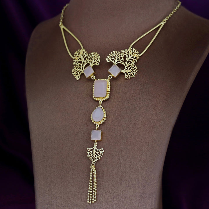 Tacey Filgree Glossy Stone Neckpiece