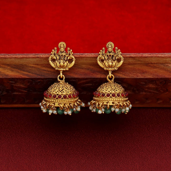 Saraswati Devi Haram Layered Neckpiece With Earring