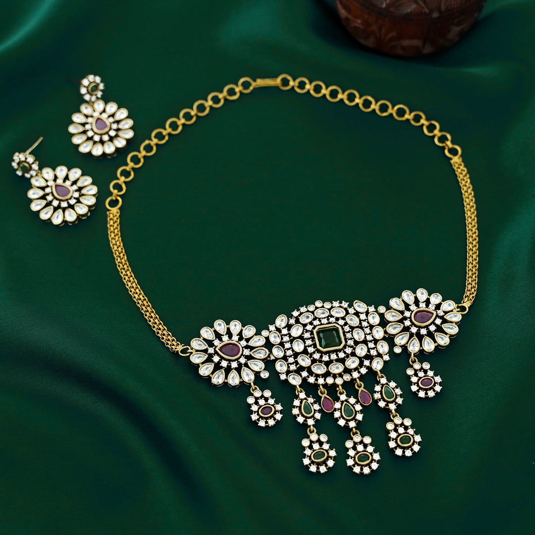 Premium Architha AD Twilight Choker with Earring