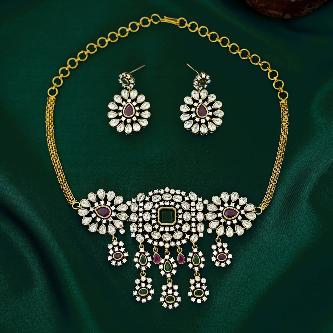 Premium Architha AD Twilight Choker with Earring