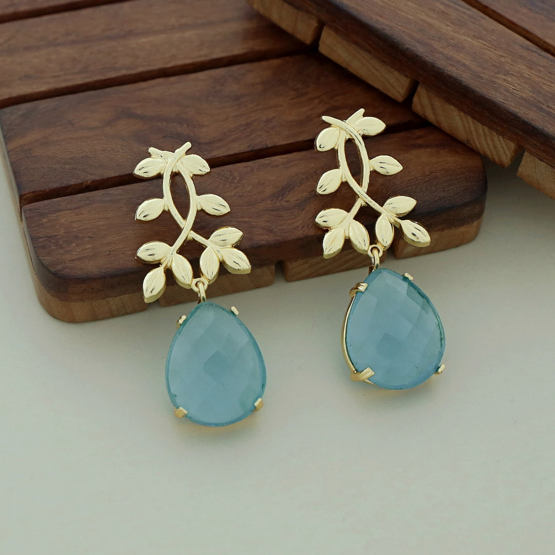 Premium Stone Leaf Claw Earrings