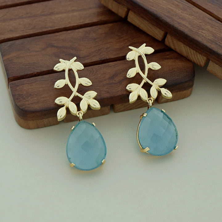 Premium Stone Leaf Claw Earrings