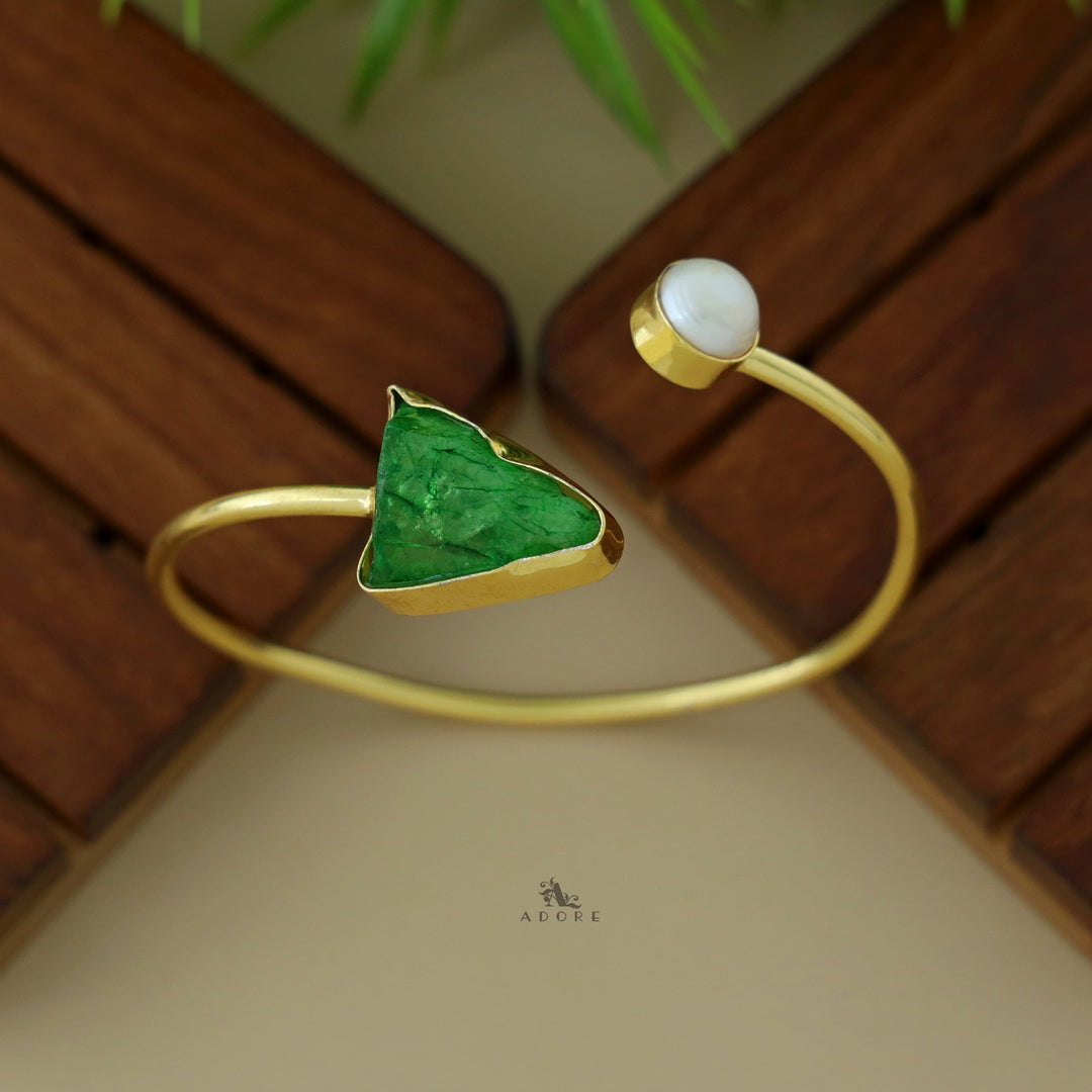 Libra Dyed Stone + Pearl Bangle