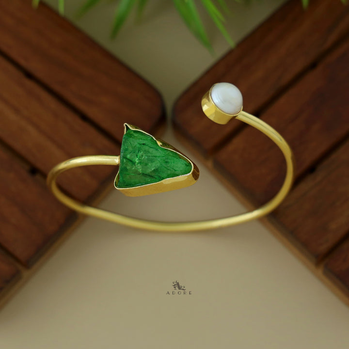 Libra Dyed Stone + Pearl Bangle