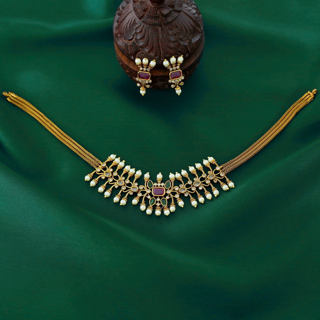 Prarthana Pearl Choker with Earring