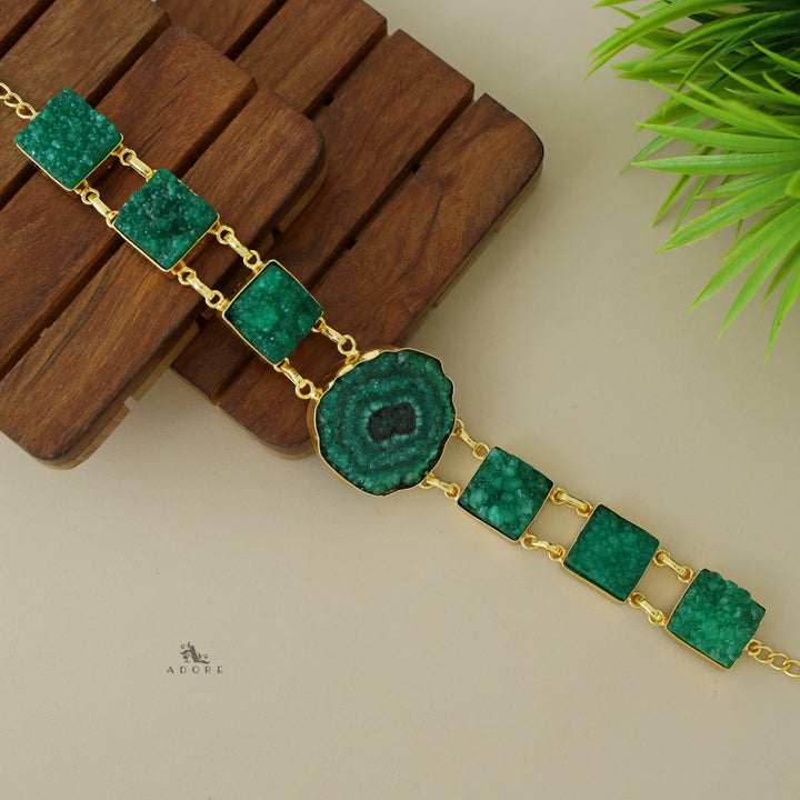 Lavani Solar Agate + Druzy Choker / Short Neckpiece