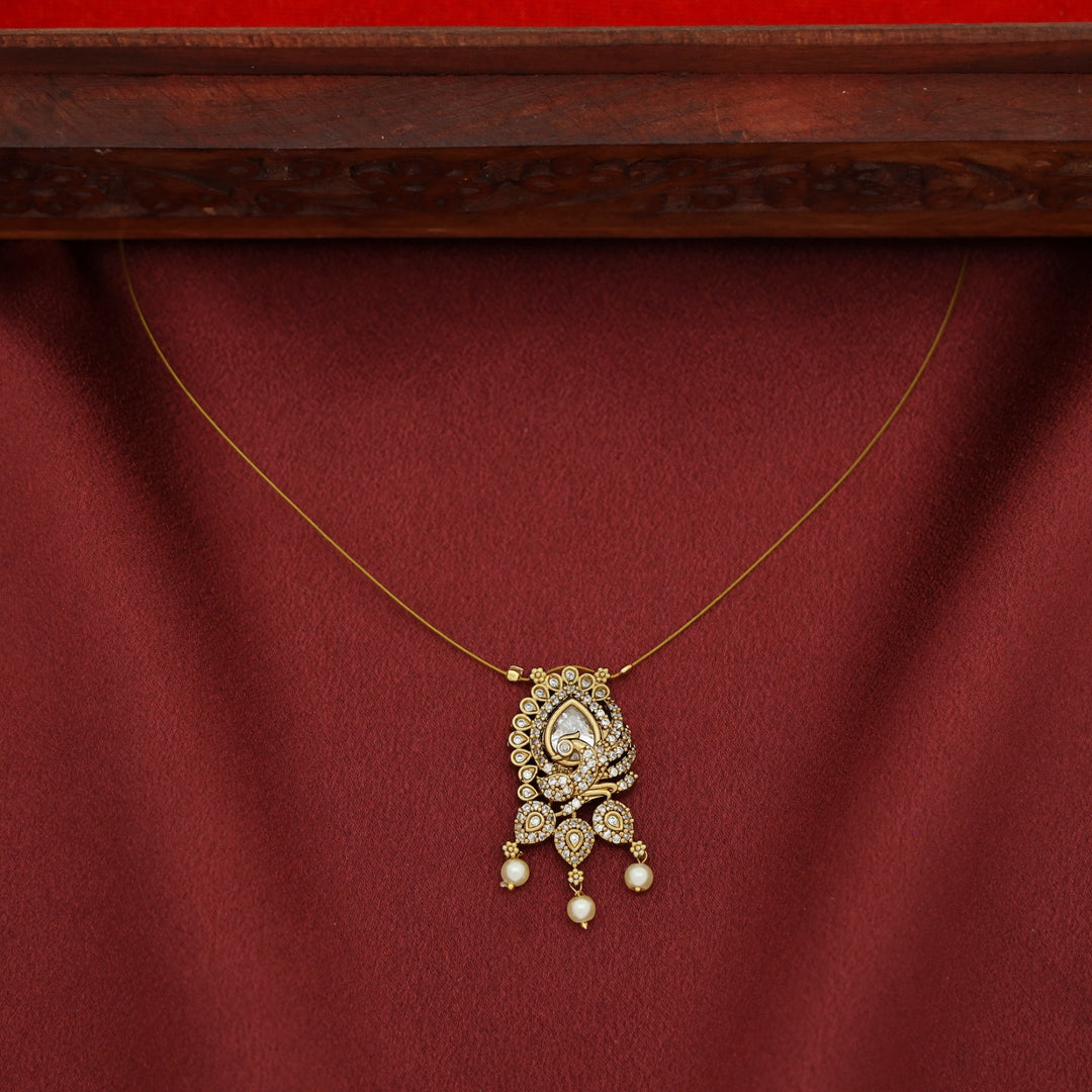 Nayomi AD Stone Mayura Pearl String Neckpiece