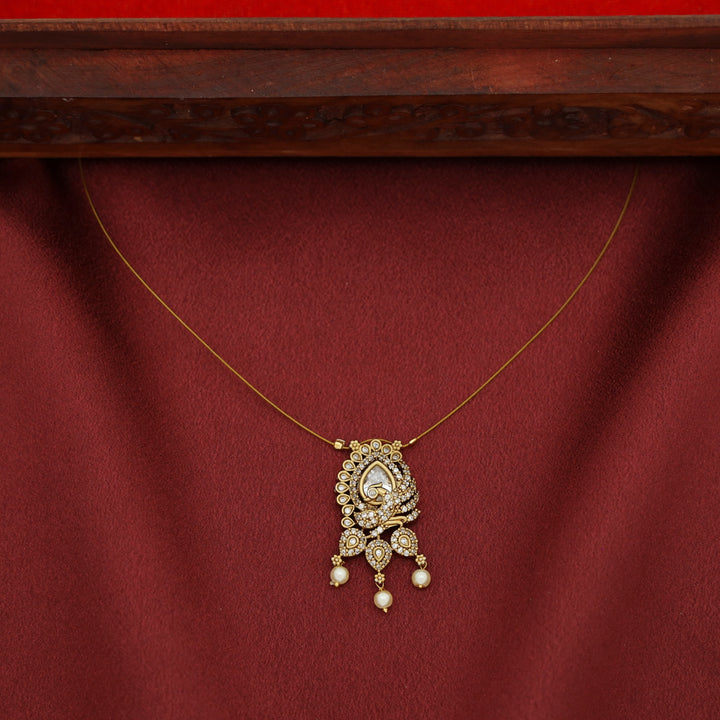 Nayomi AD Stone Mayura Pearl String Neckpiece