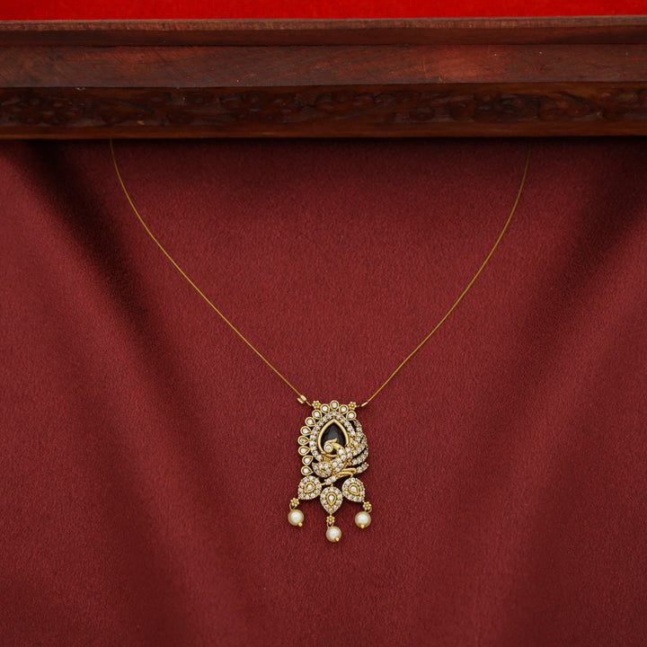 Nayomi AD Stone Mayura Pearl String Neckpiece