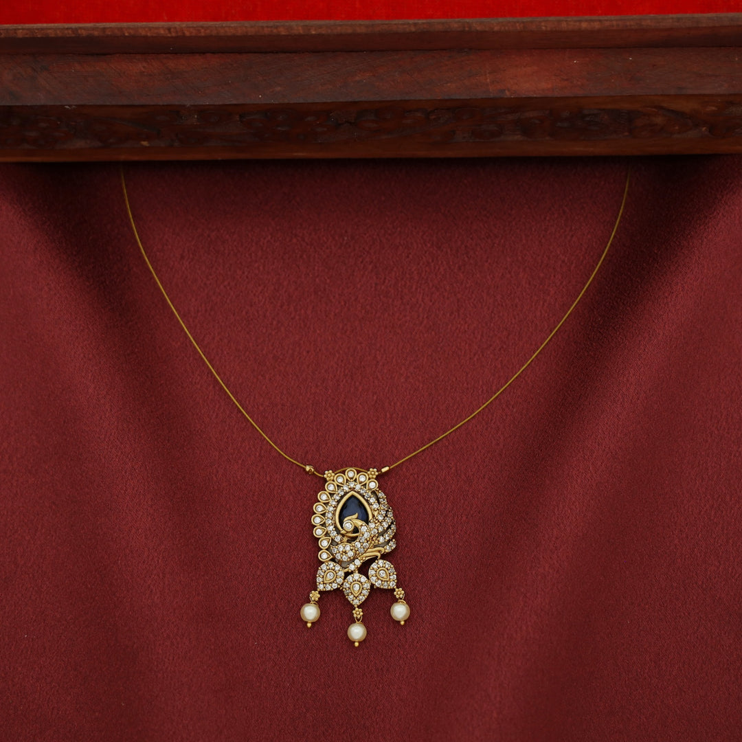 Nayomi AD Stone Mayura Pearl String Neckpiece