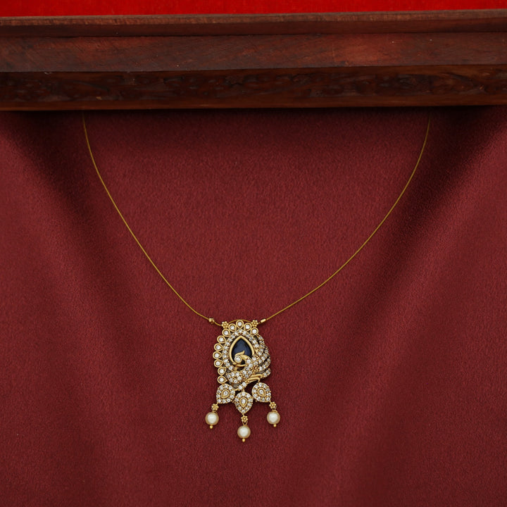 Nayomi AD Stone Mayura Pearl String Neckpiece