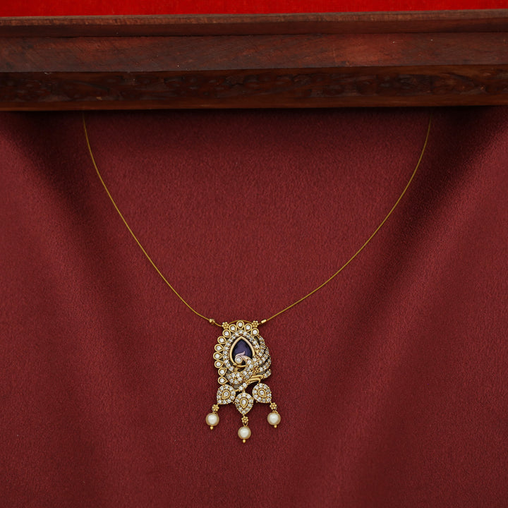 Nayomi AD Stone Mayura Pearl String Neckpiece