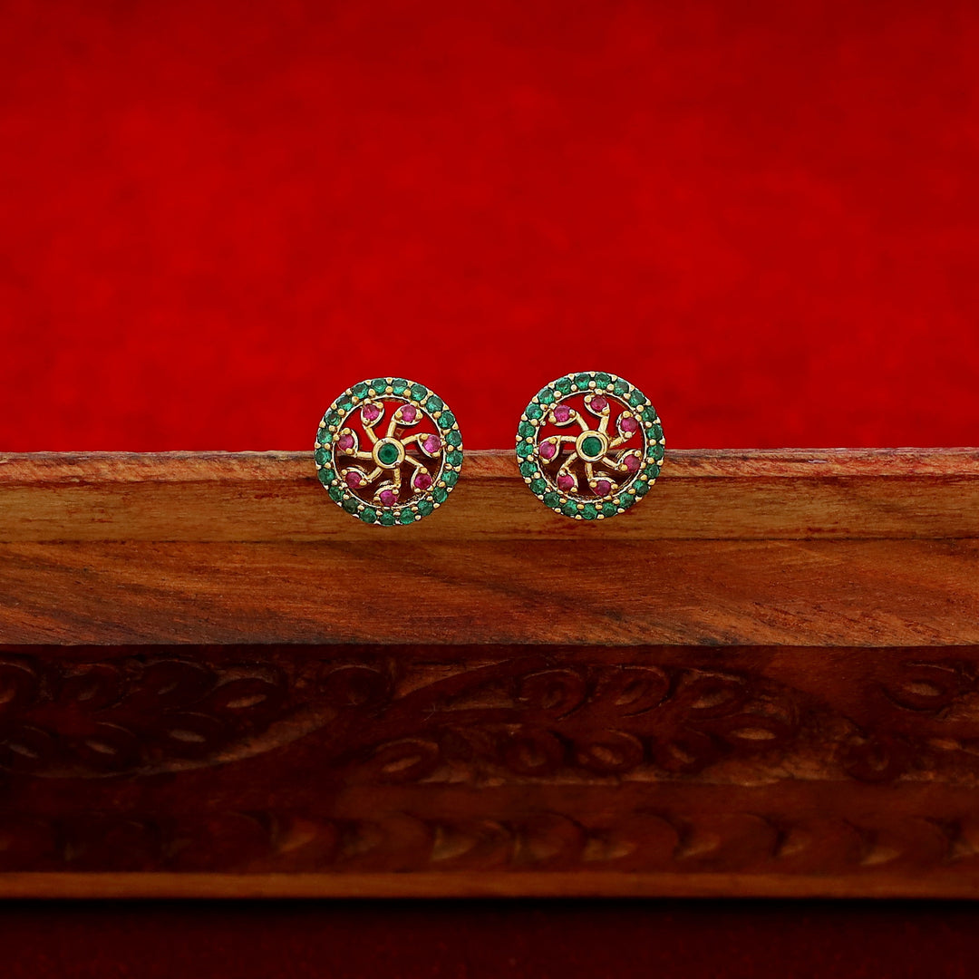 Mudra Circle String Neckpiece With Stud