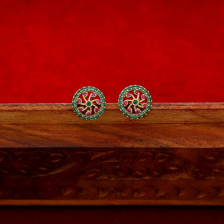 Mudra Circle String Neckpiece With Stud