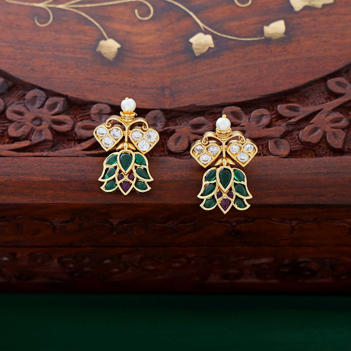 Vedic Lotus Heart Neckpiece with Earring