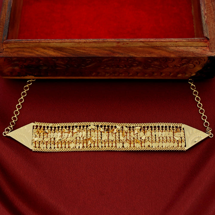 Nidhisha Golden 2 Layer Elakkathali Choker