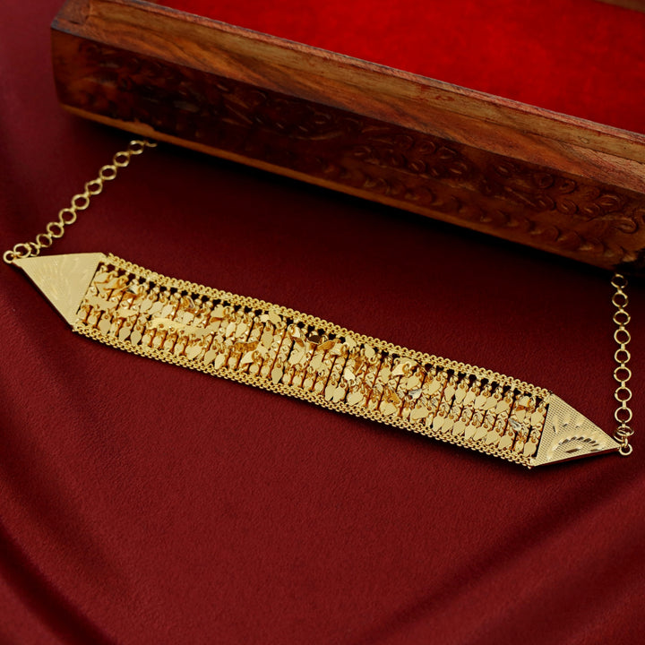 Nidhisha Golden 2 Layer Elakkathali Choker