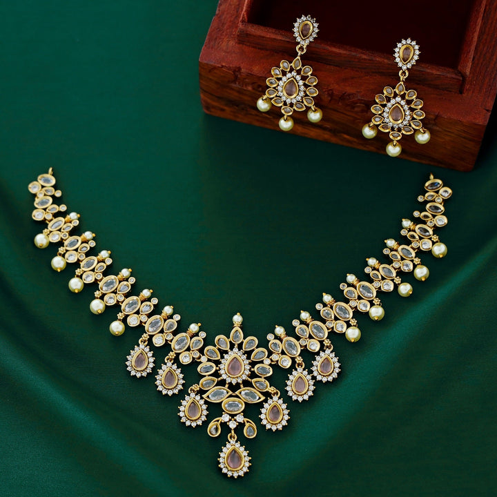 Tirtha Mistry Pearl Neckpiece with Earring