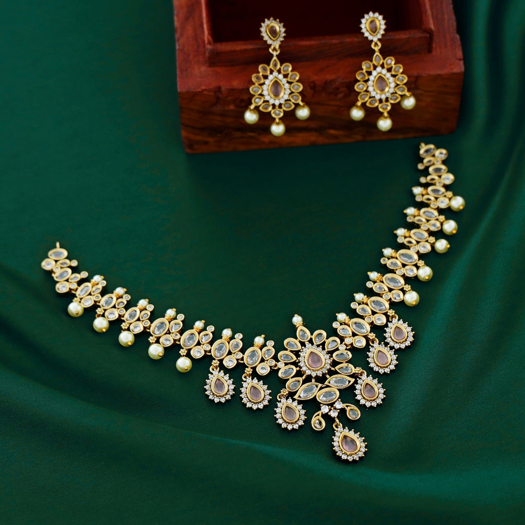 Tirtha Mistry Pearl Neckpiece with Earring