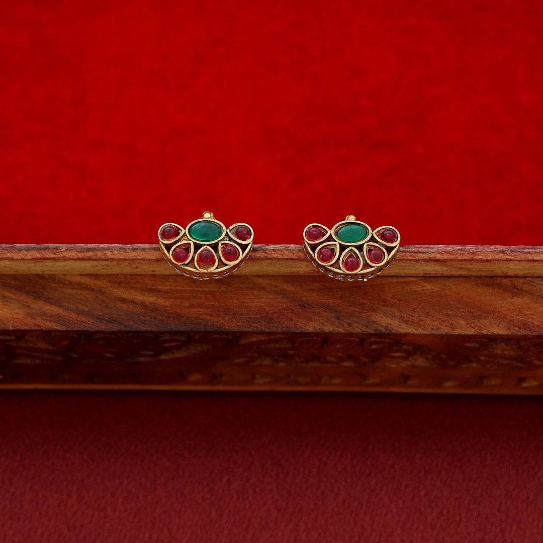 Anuradha Half Flower Short Neckpiece With Earring