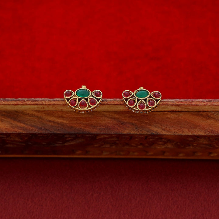 Anuradha Half Flower Short Neckpiece With Earring