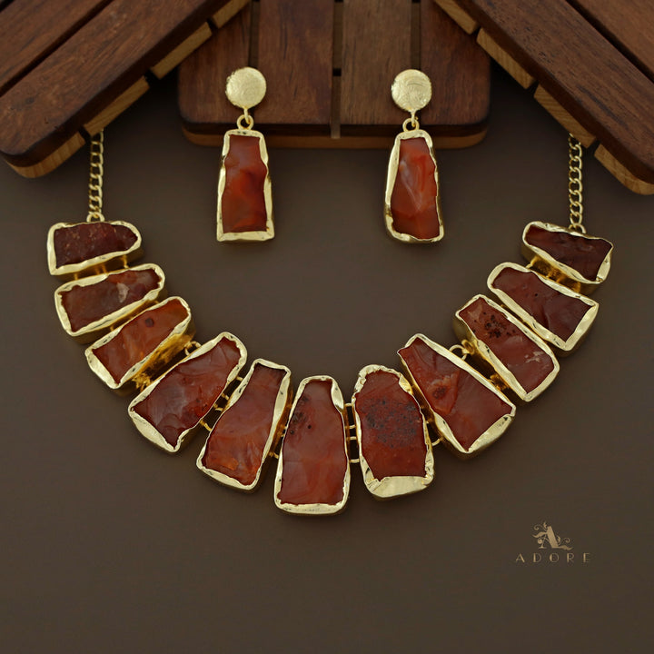 Raw Stone Ainsley Neckpiece With Earring