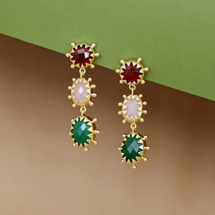 Heer Triple Glossy Earring