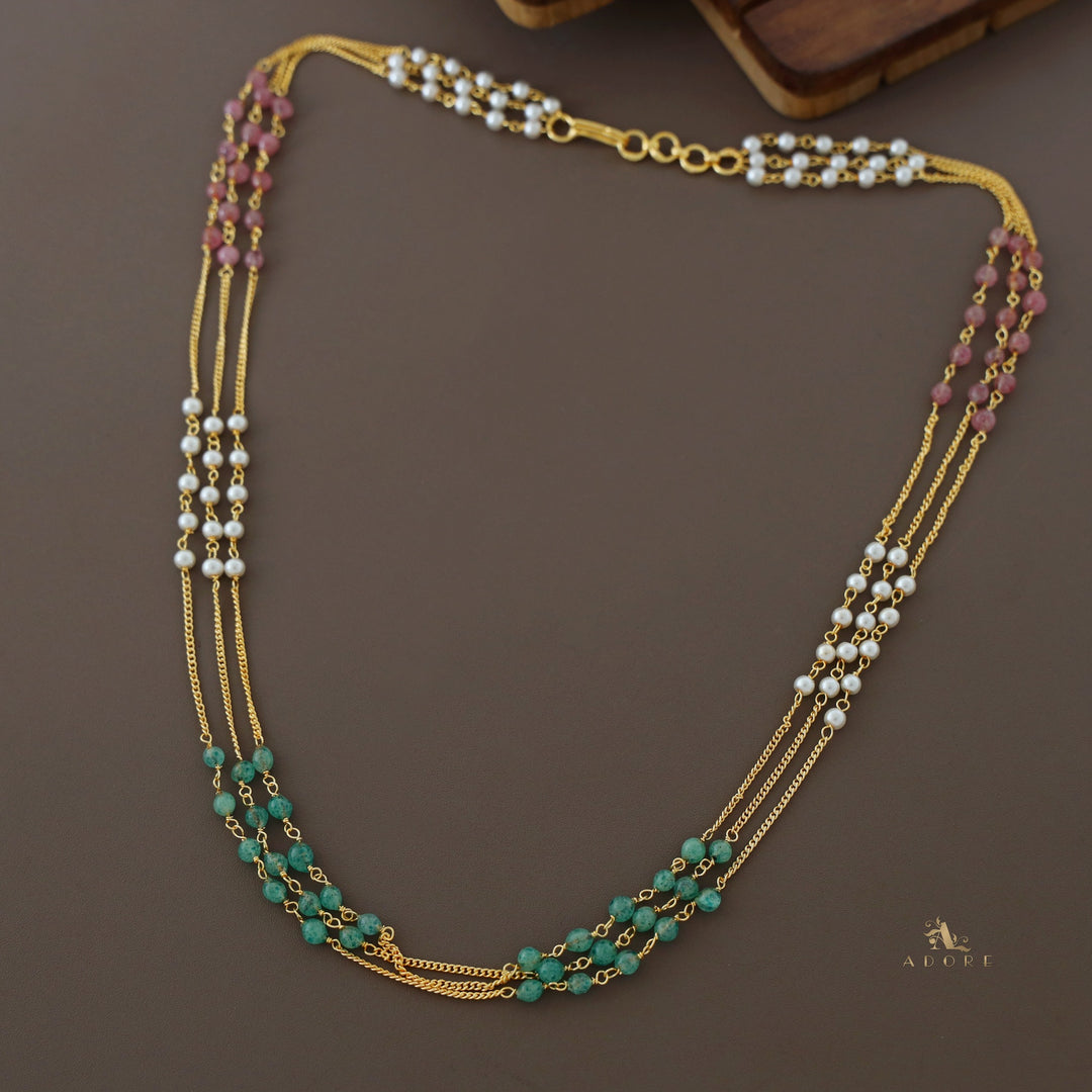 Tenille Golden Chainy 3 Layer Short Neckpiece