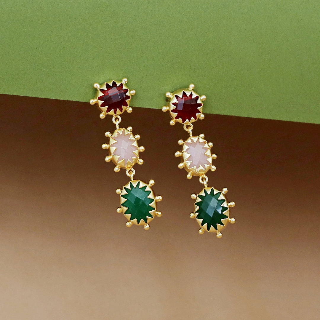 Heer Triple Glossy Earring