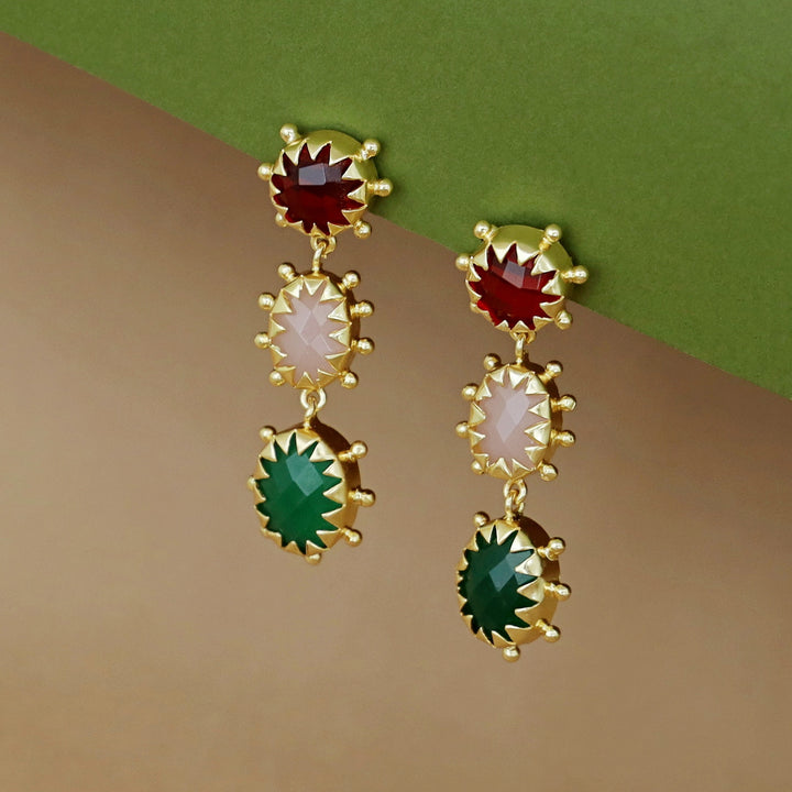Heer Triple Glossy Earring
