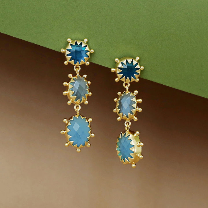 Heer Triple Glossy Earring