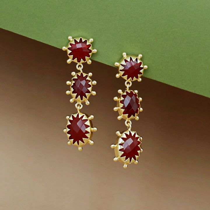 Heer Triple Glossy Earring