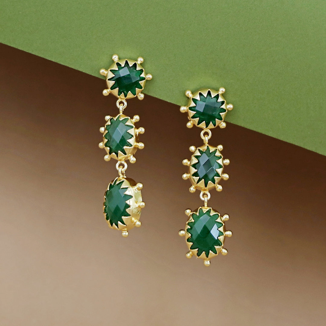 Heer Triple Glossy Earring