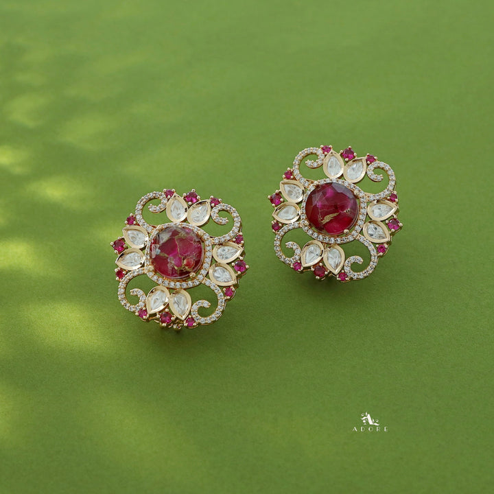 Tarinika Kundan Stone Neckpiece With Earring