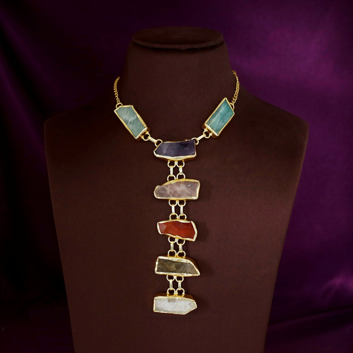 Fable Multicolour Raw Stone Neckpiece