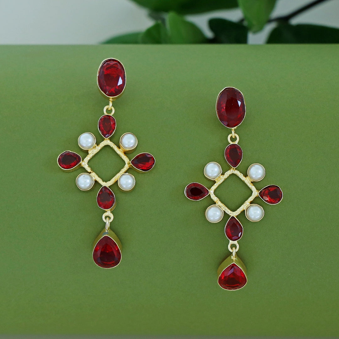 Amity Golden Glossy Pearl Drop Earring