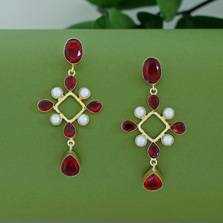 Amity Golden Glossy Pearl Drop Earring