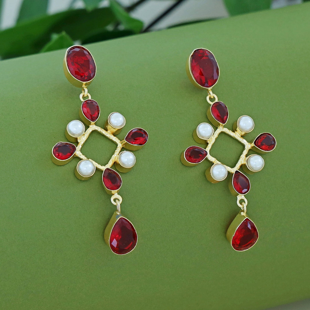 Amity Golden Glossy Pearl Drop Earring