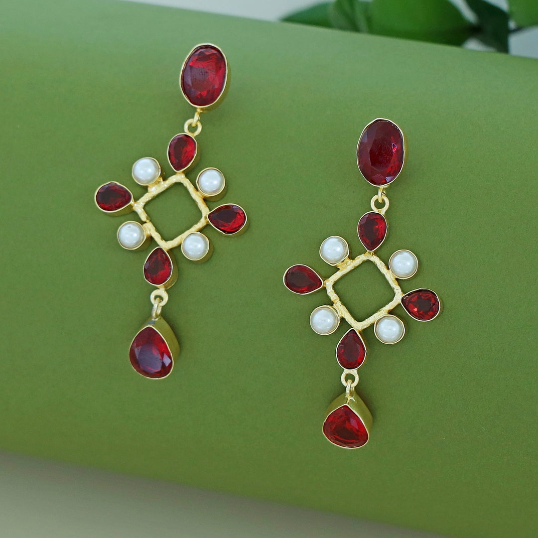 Amity Golden Glossy Pearl Drop Earring