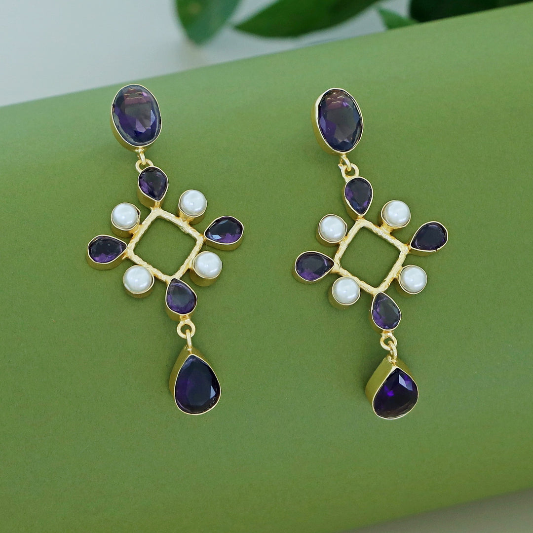 Amity Golden Glossy Pearl Drop Earring