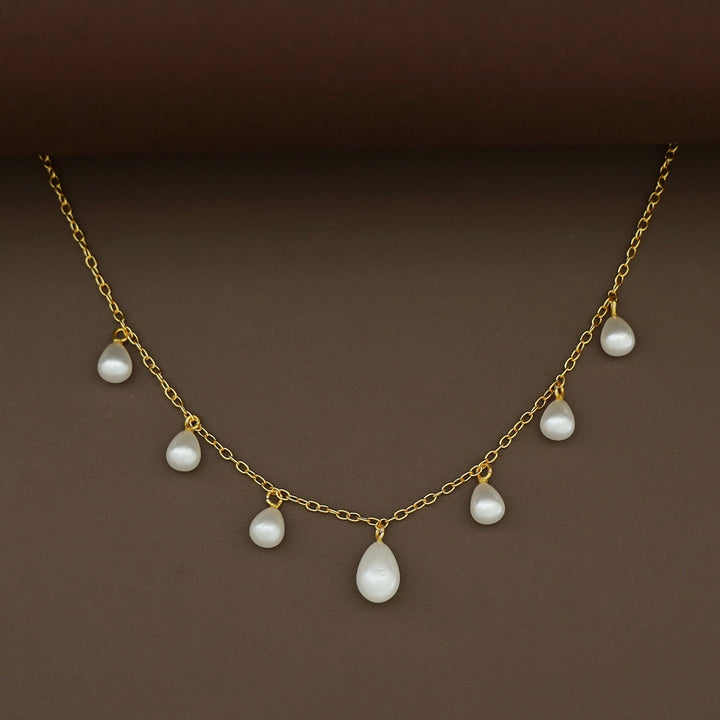 Shima Golden Chainy Novalta Pearl Neckpiece